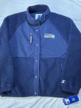 Starter Seattle Seahawks Team Fleece Jacket - Size L